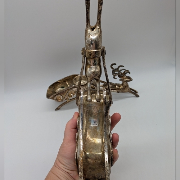 Heavenly Angel Metal Christmas Votive Candle Holder - 10  Vintage Silver Plated Reindeer & Sleigh Holiday Christmas Votive Candle Holders